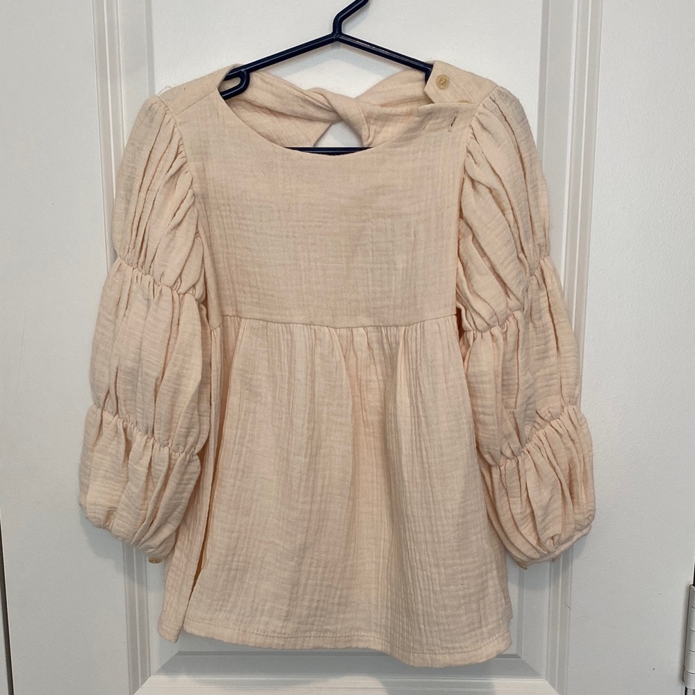 Cream Kids Blouse